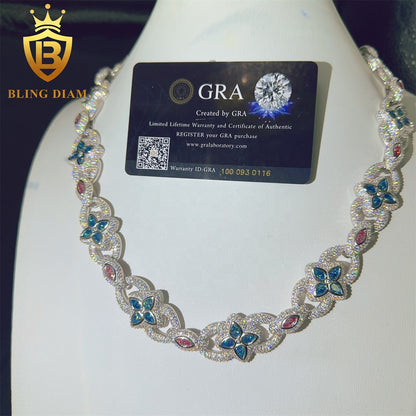 Miossanite 20mm Sterling Silver 925 Miami Cuban Link Chain