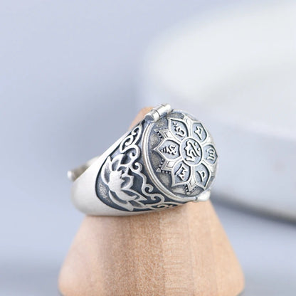 Mantra Silver Ring
