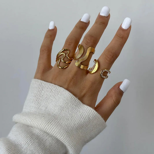 Gold Wave Ring