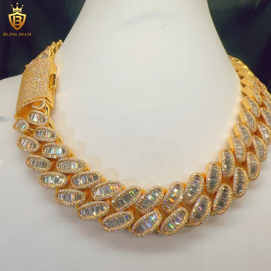 VVS Moissanite 23MM Sterling Silver 925 chain