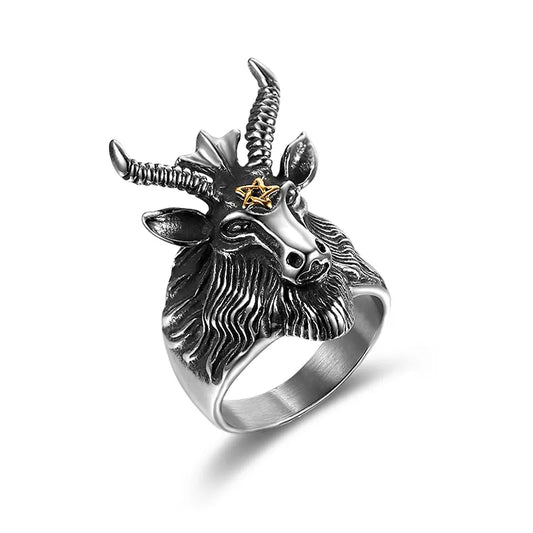 Satanic Goat Ring