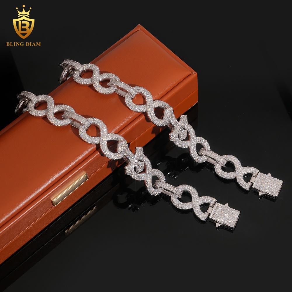 Iced Out Cross Moissanite Cuban Bracelet