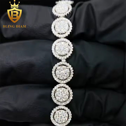 Round Tennis Bracelet - VVS Moissanite, 925 Sterling Silver