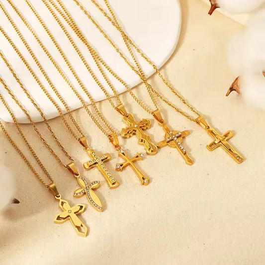 Gold Cross Necklaces