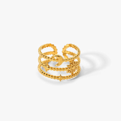 Gold Geometric Ring