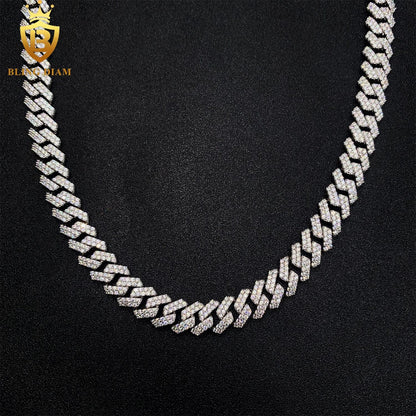 10mm 2Rows 925 Sterling Silver Vvs1 Moissanite chain
