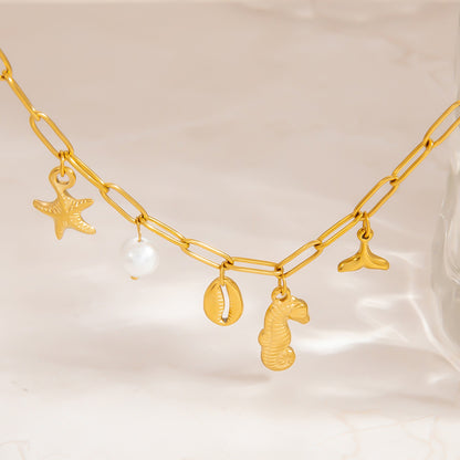 Shell Starfish Seahorse Charm Bracelets