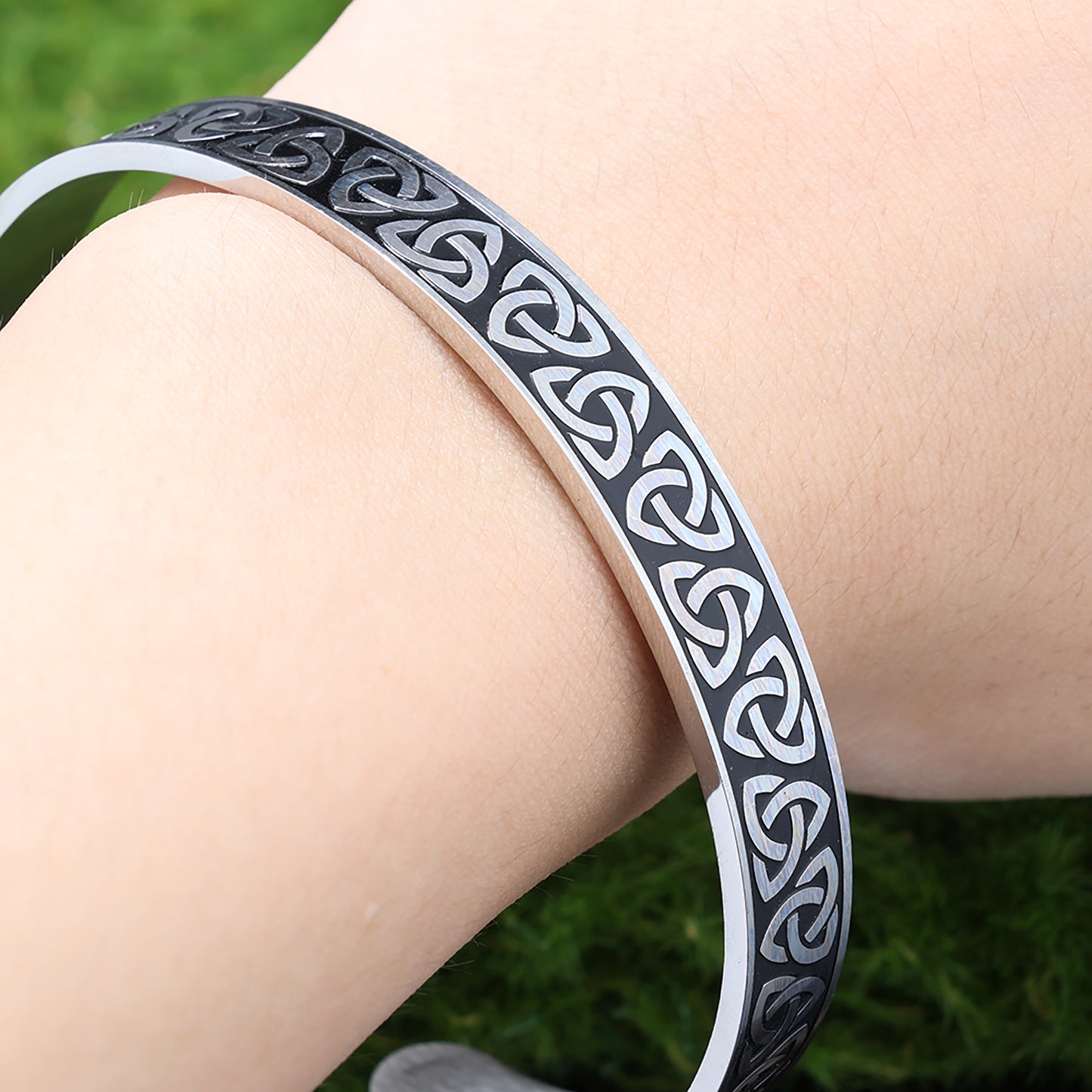 Celtic Knot Viking Cuff Bangle Bracelet