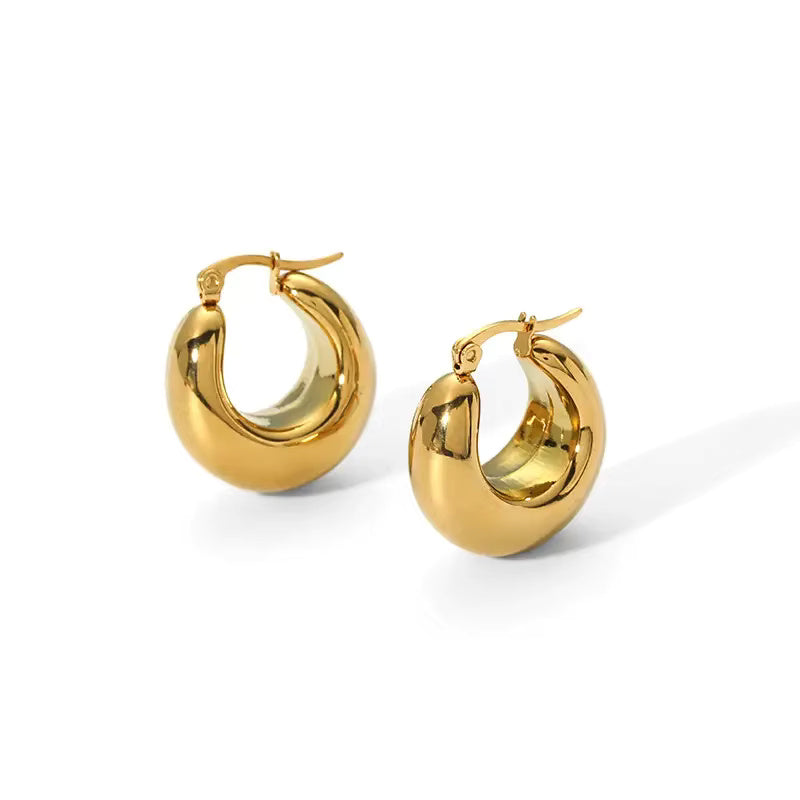 Gold Hoop Luxury Earrings