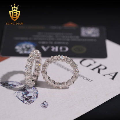 round-cut moissanite ring
