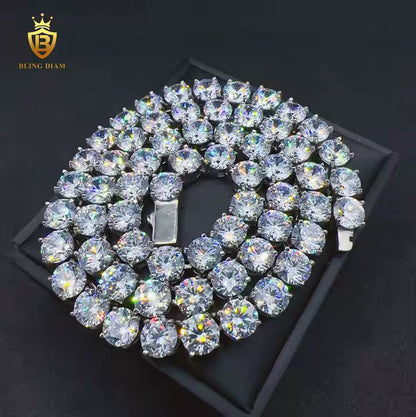 Tennis Chain - 8mm CZ Diamond, Stainless Steel