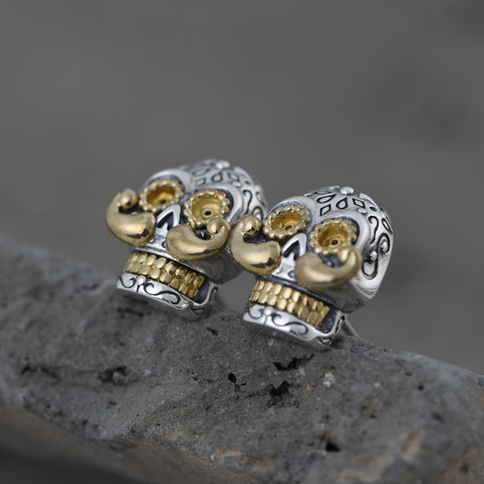 Bearded Skull Earrings