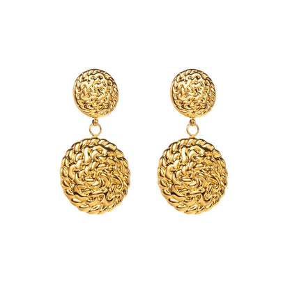 Gold Pearl Rhinestone Heart earring