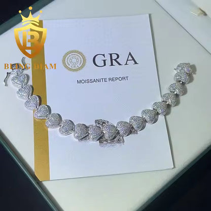 Heart Cuban Link Bracelet