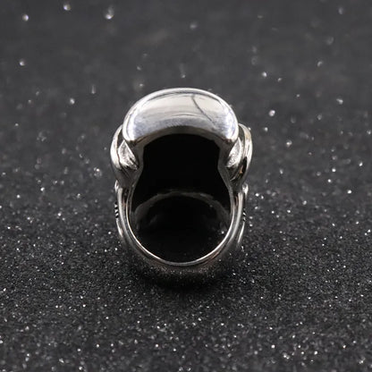 Silver Skull Hat Ring
