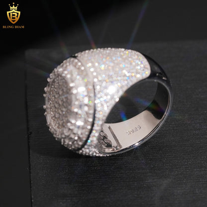 Custom iced-out men’s ring
