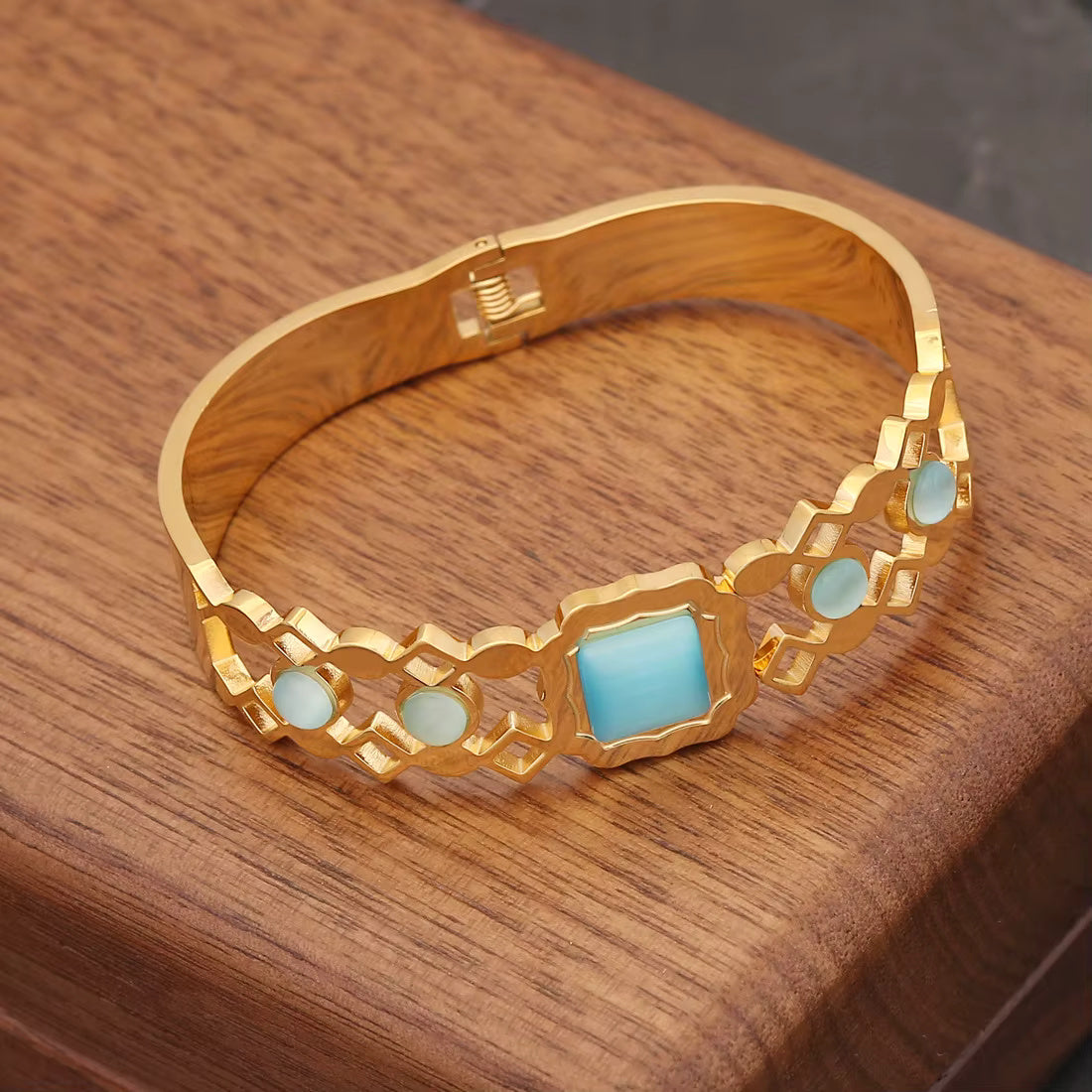 Natural Stone Vintage Bangle Bracelet