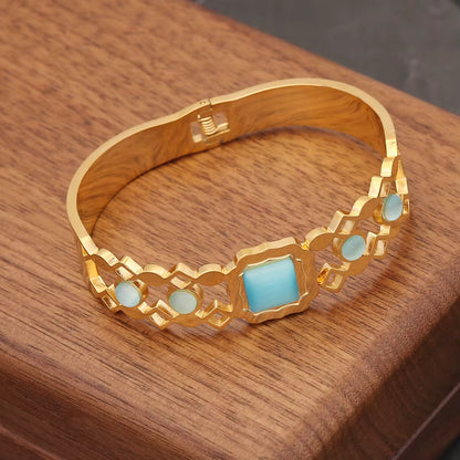 Natural Stone Vintage Bangle Bracelet