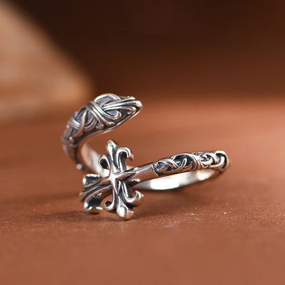 Woven Cross Ring