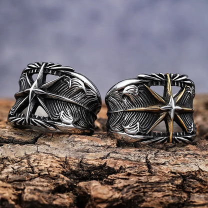 Polaris Star Compass Ring