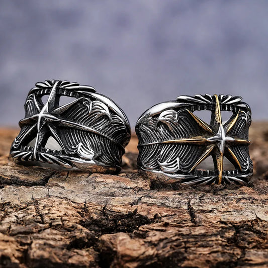 Polaris Star Compass Ring