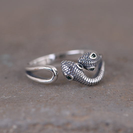 Snake Mouth Cluster Ring