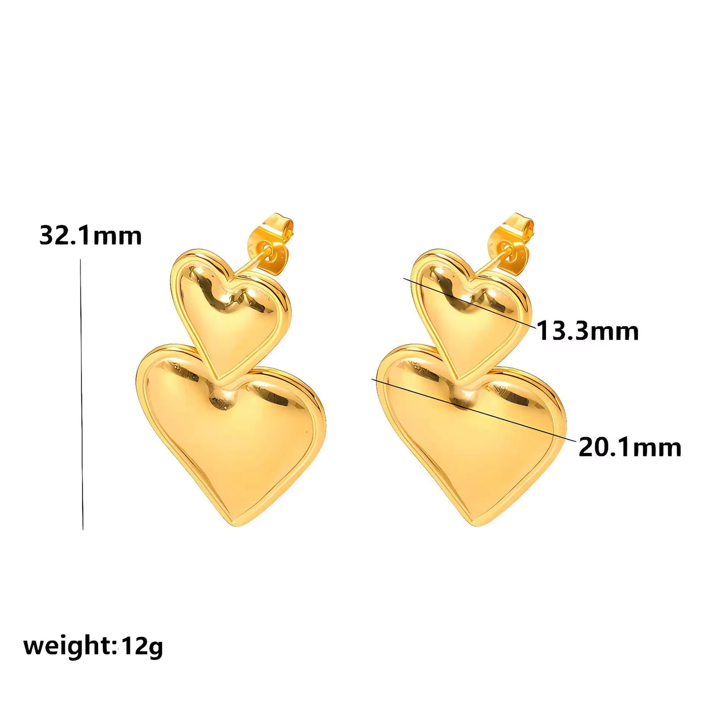 Heart Pendant Earrings