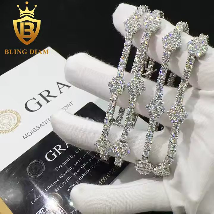 Moissanite Floral Bracelet