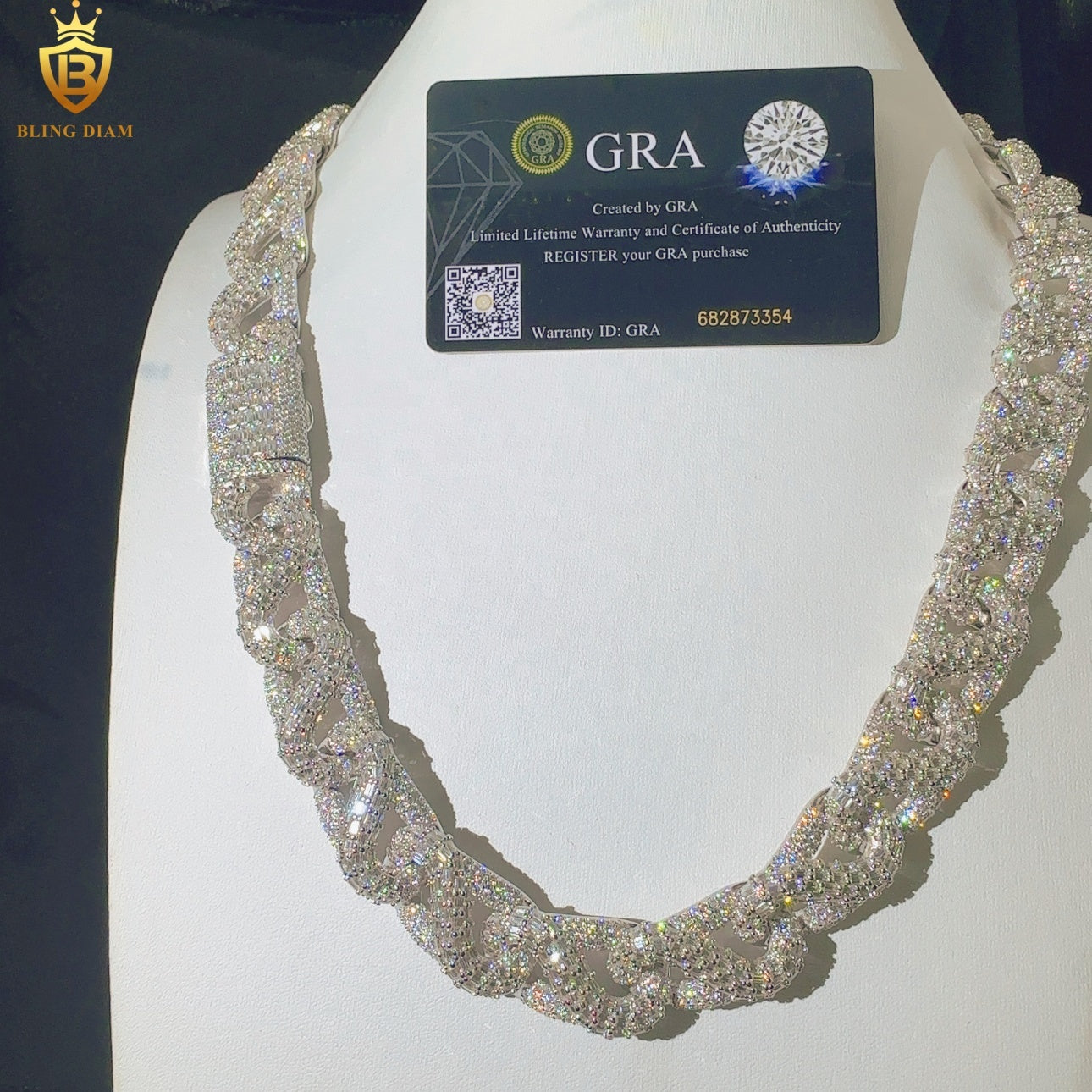 D Color VVS Moissanite Chain