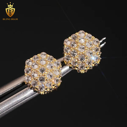 VVS Moissanite Hexagon Stud Earrings
