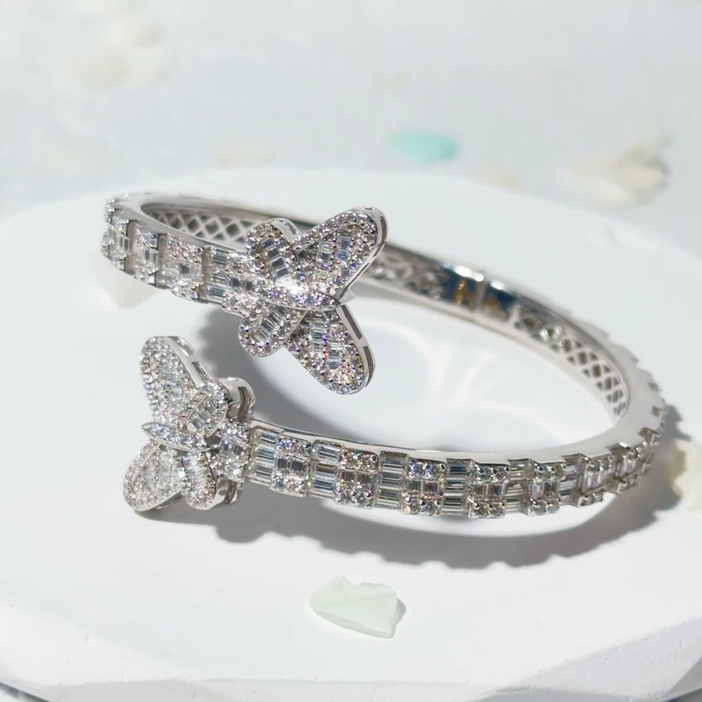 Butterfly Cuban Bangle Bracelet