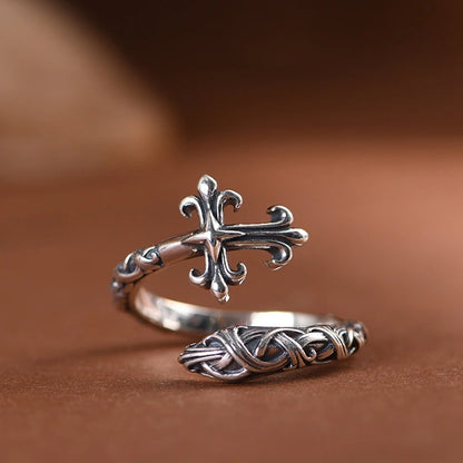 Woven Cross Ring