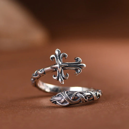 Woven Cross Ring