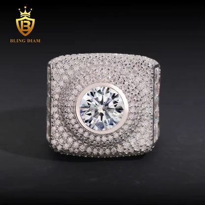 Square moissanite ring