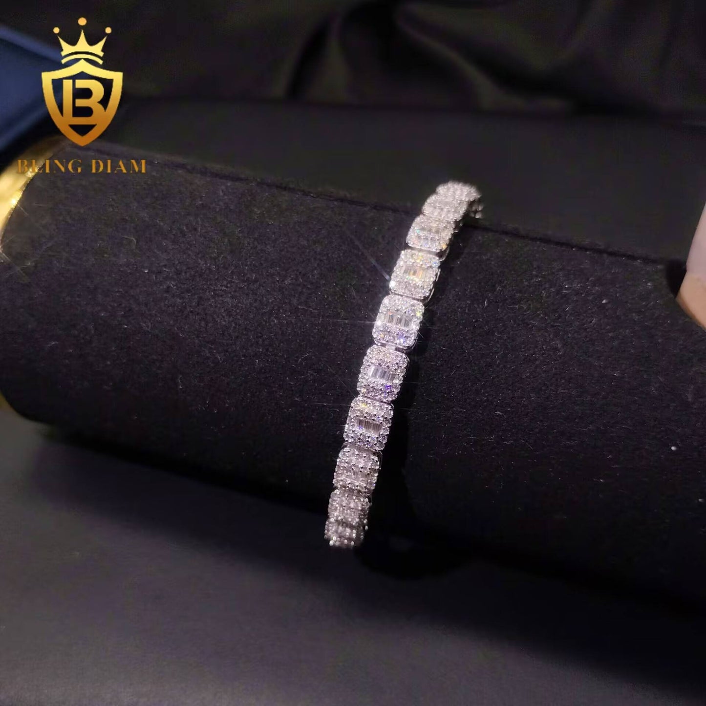 Baguette Cut Moissanite Tennis Bracelet