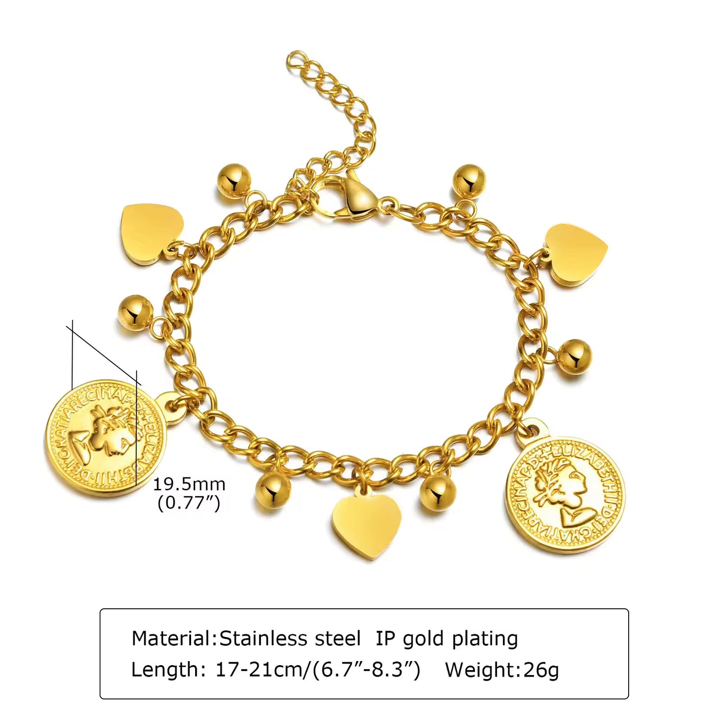 Cuban Chain Circle Bracelet