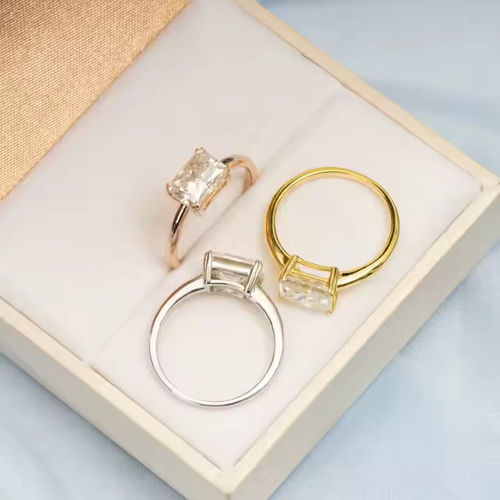 Radiant Moissanite Ring