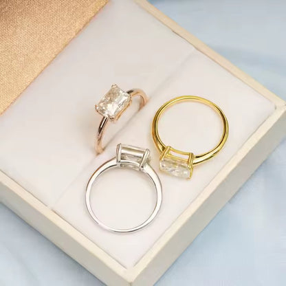 Radiant Moissanite Ring