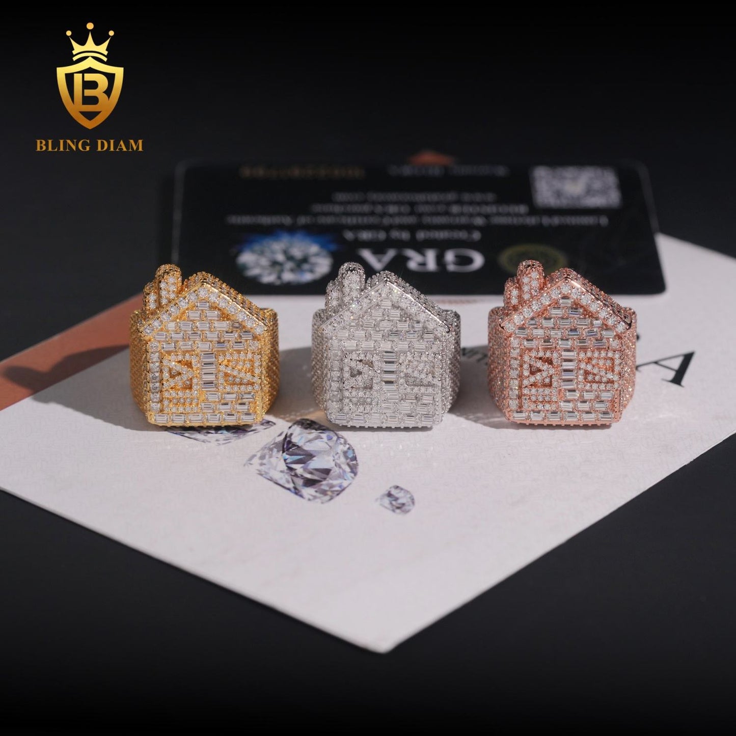 Iced Out Cuban House Ring