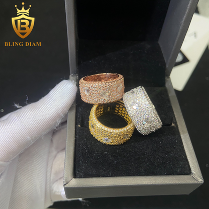iced-out moissanite ring