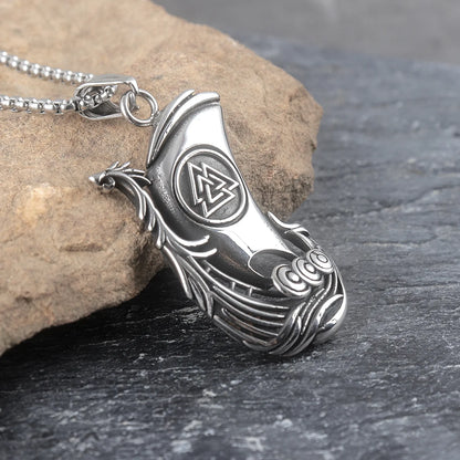 Valknut Ship Pendant