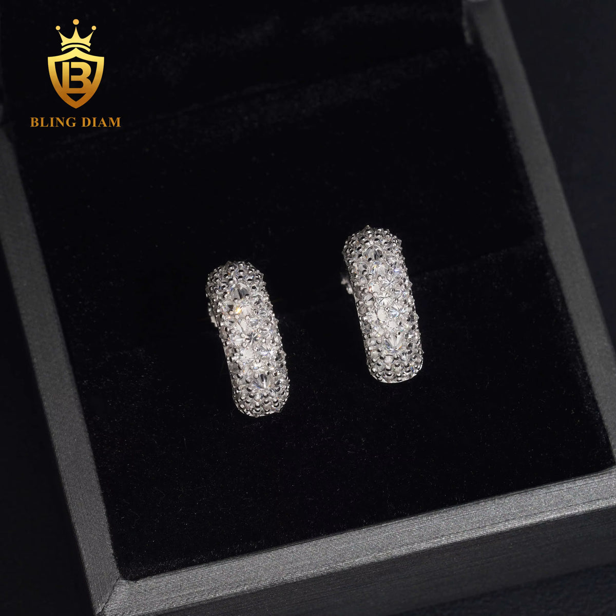 VVS Moissanite Inverted-Setting Stud Earrings