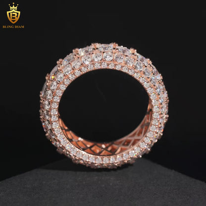 Square stone iced-out ring