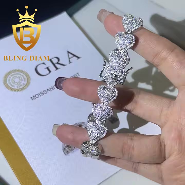 Heart Cuban Link Bracelet