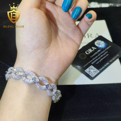 Luxury Infinity Moissanite Cuban Link Bracelet