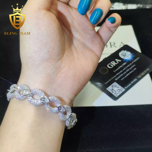 Luxury Infinity Moissanite Cuban Link Bracelet