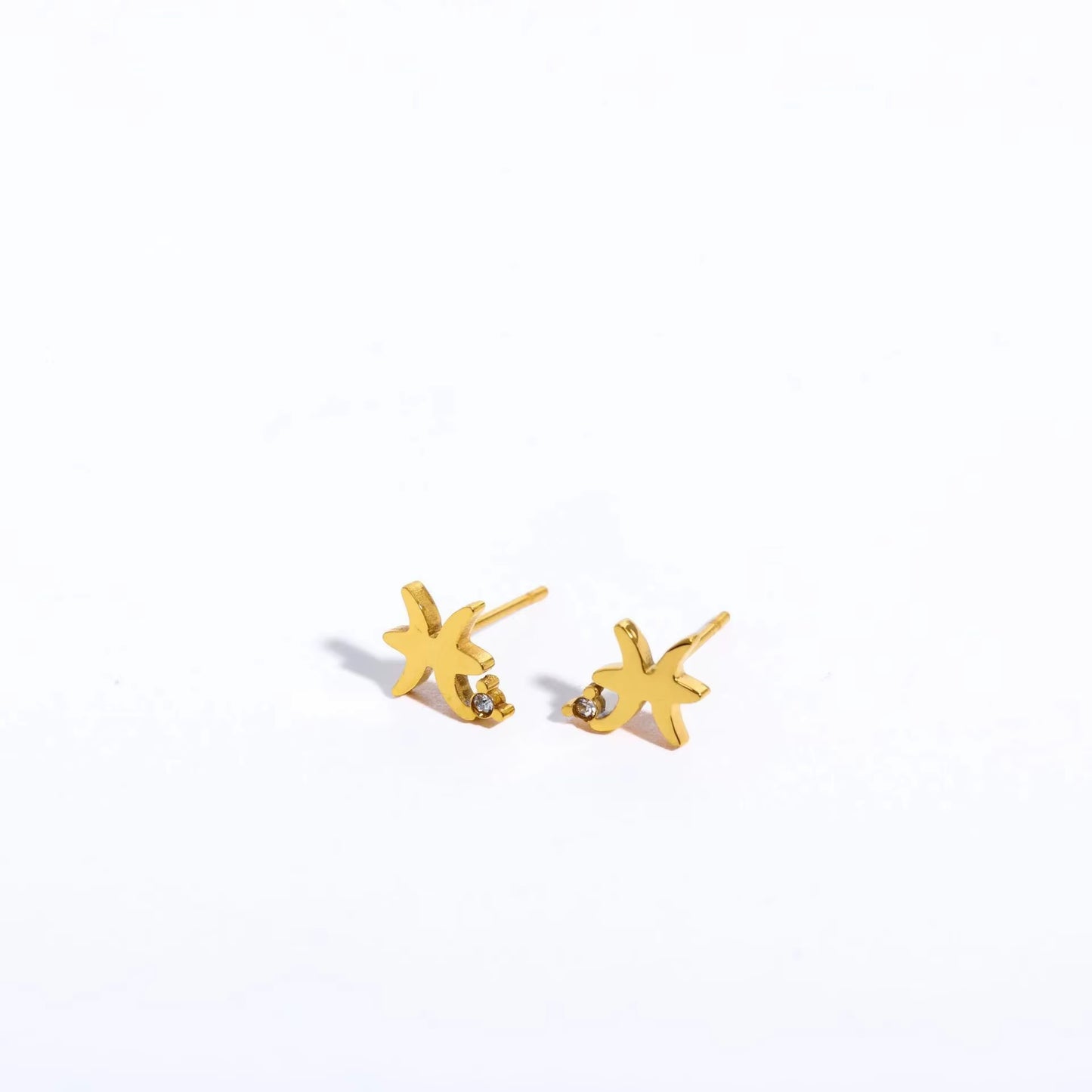 12 Constellations Geometric Stud Earrings
