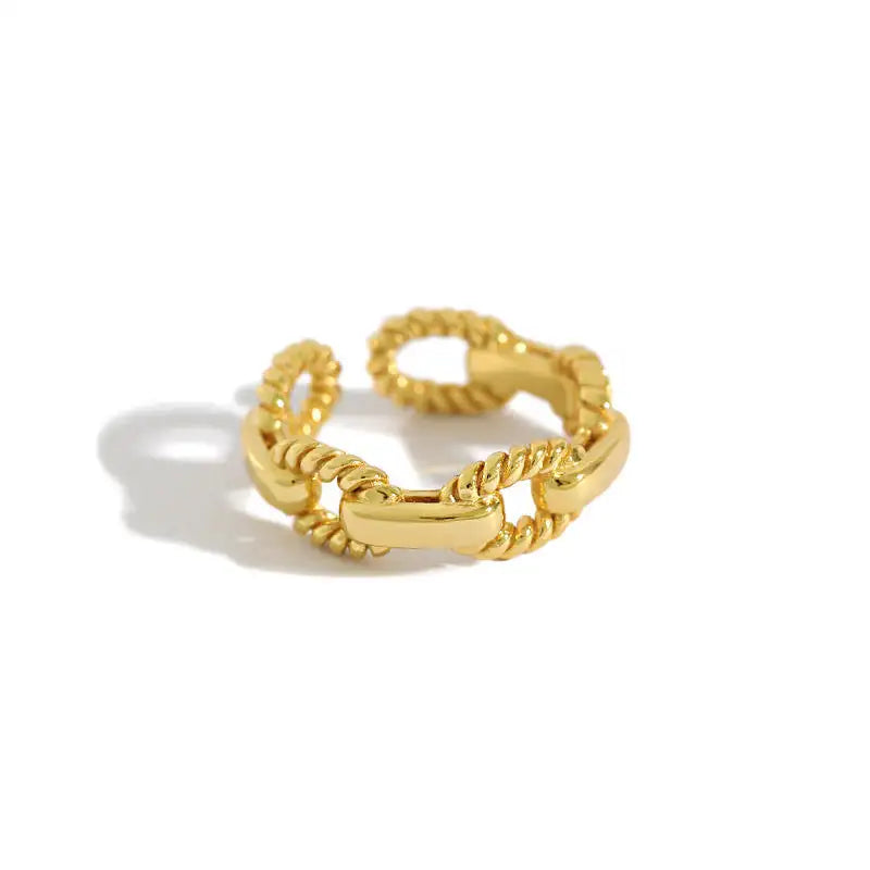 Open Link Chain Finger Ring