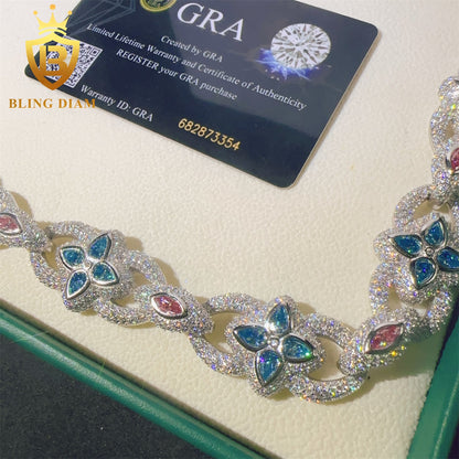 Miossanite 20mm Sterling Silver 925 Miami Cuban Link Chain