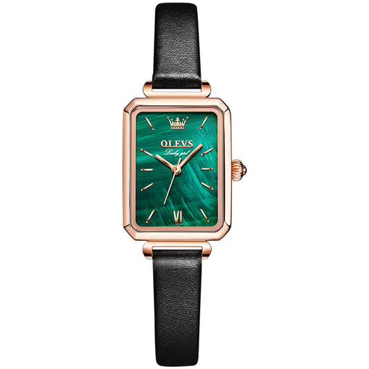 Green and Rose Gold Watch